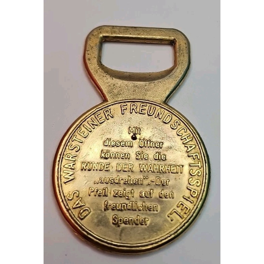 Vintage Warsteiner Bottle Opener "Das Warsteiner Freundschaftsspiel"